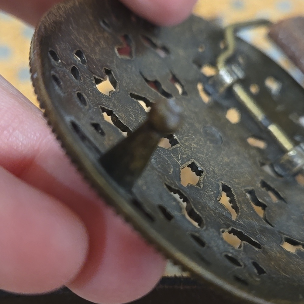 Y2K Jacob Connection Genuine Leather Belt With Metal Boho Buckle - Picture 6 of 8